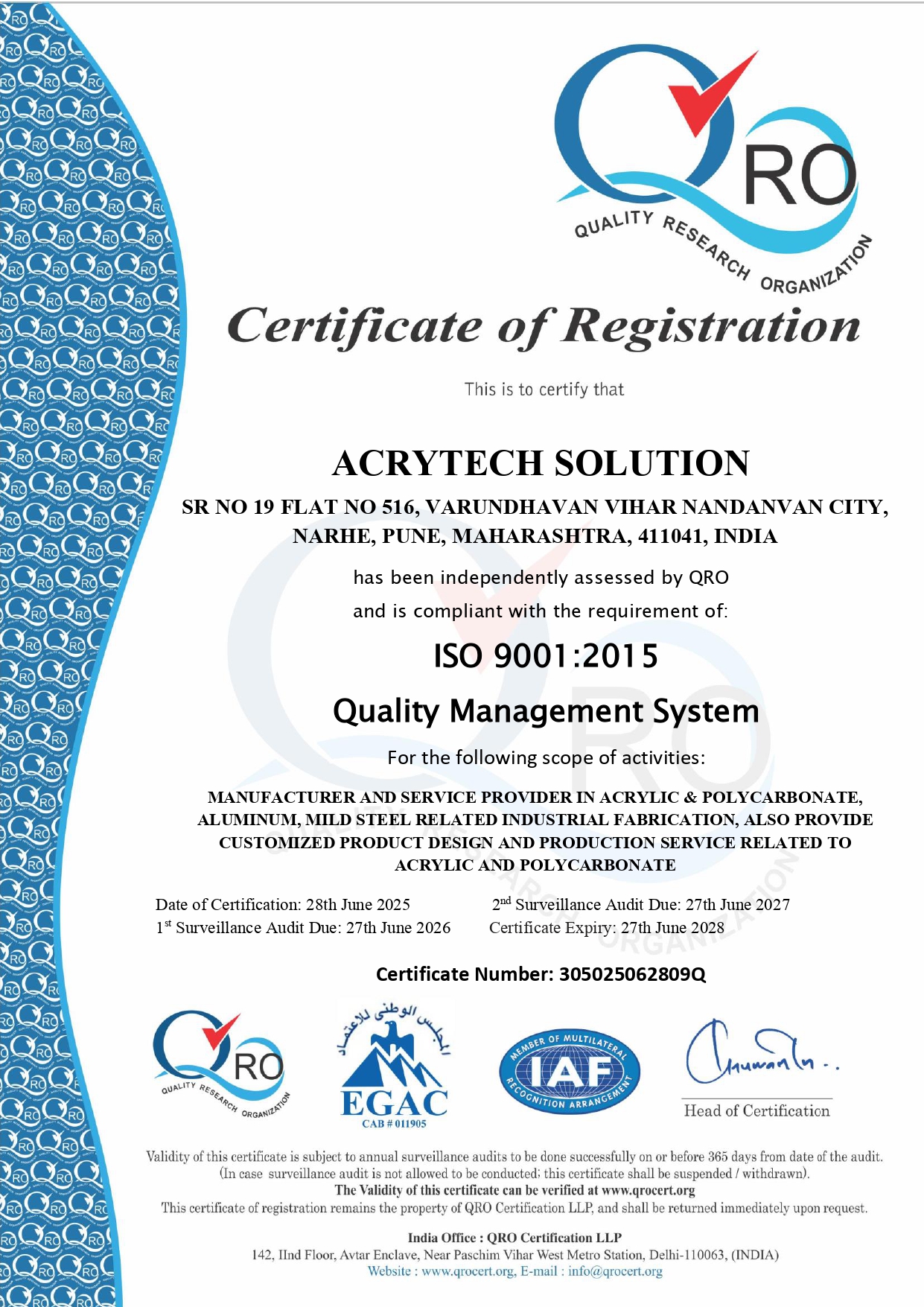 certificate
