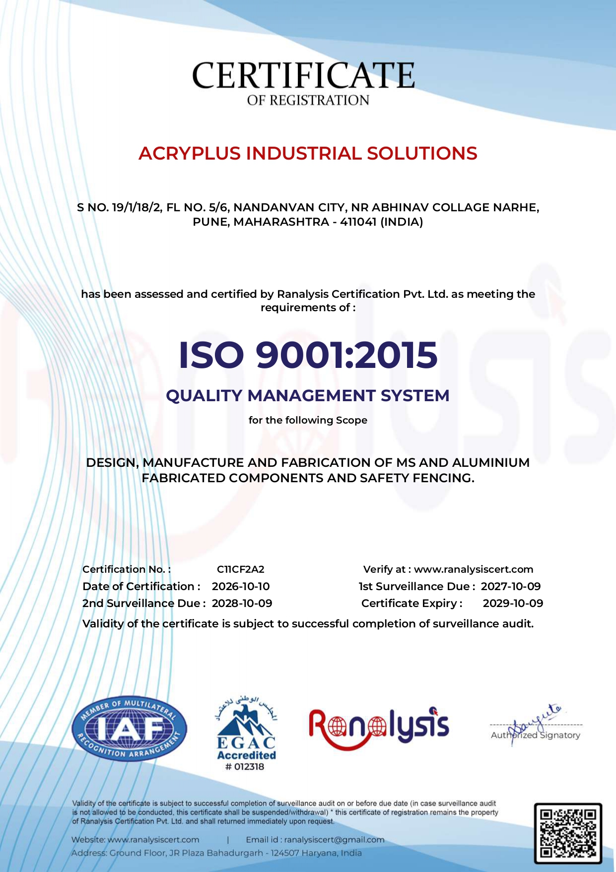 certificate